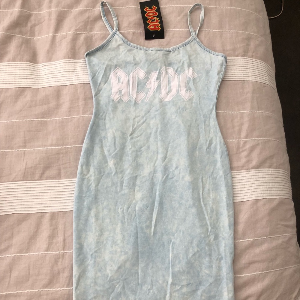 Acid Wash Mini AC/DC Dress
